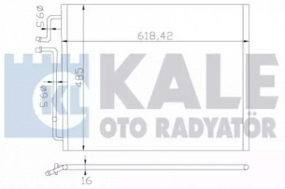 KALE OTO RADYATOR 381300 -  Конденсатор, кондиционер